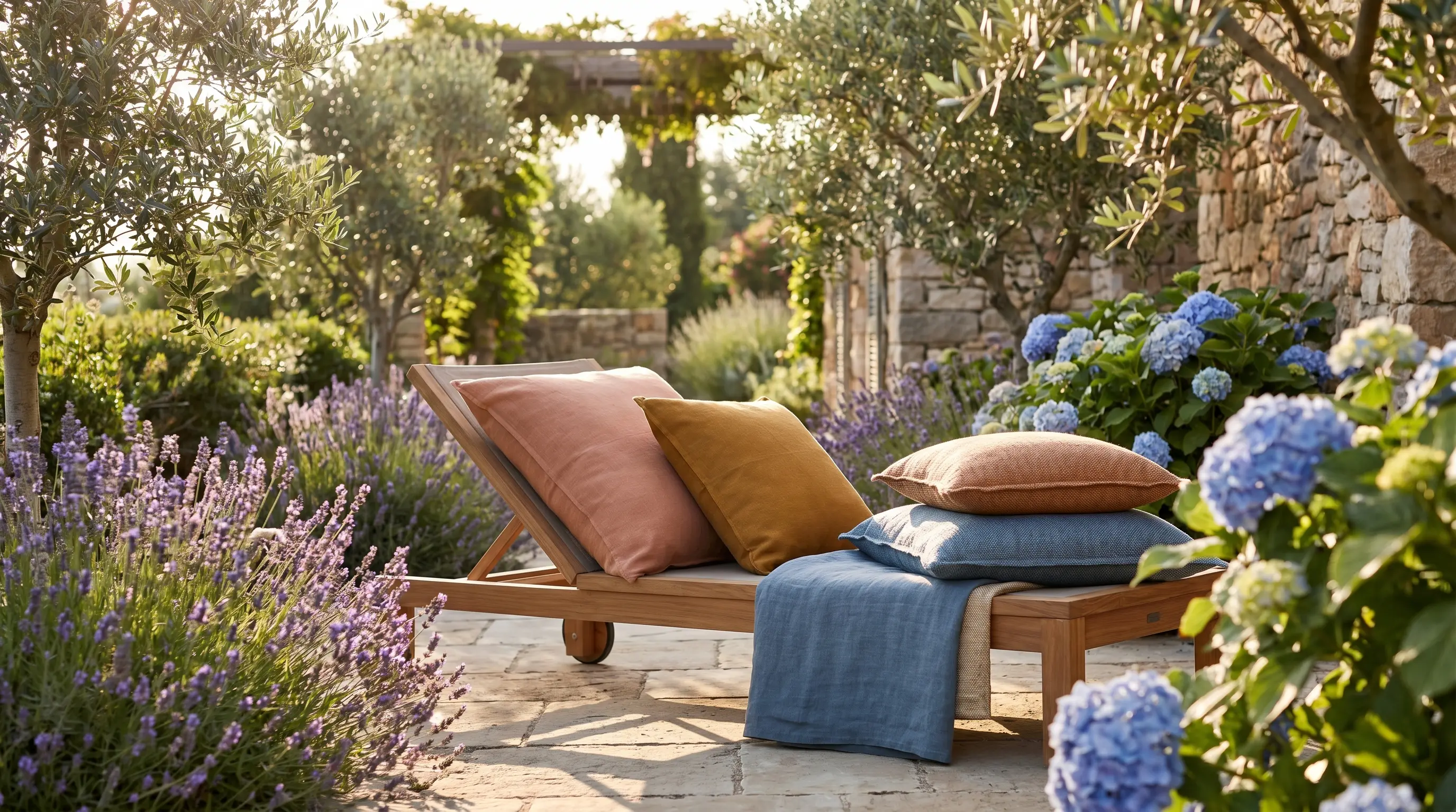 Come abbinare i tuoi cuscini da esterno a piante e fiori?